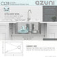 Azuni 28" Stainless Steel Undermount Kitchen Sink