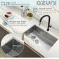 Stylish Azuni 28" Stainless Steel Undermount Kitchen Sink