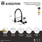 Kingston Brass GS8287CKL Kaiser Double-Handle Wall-Mount Pre-Rinse Bridge Kitchen Faucet, Brushed Brass features