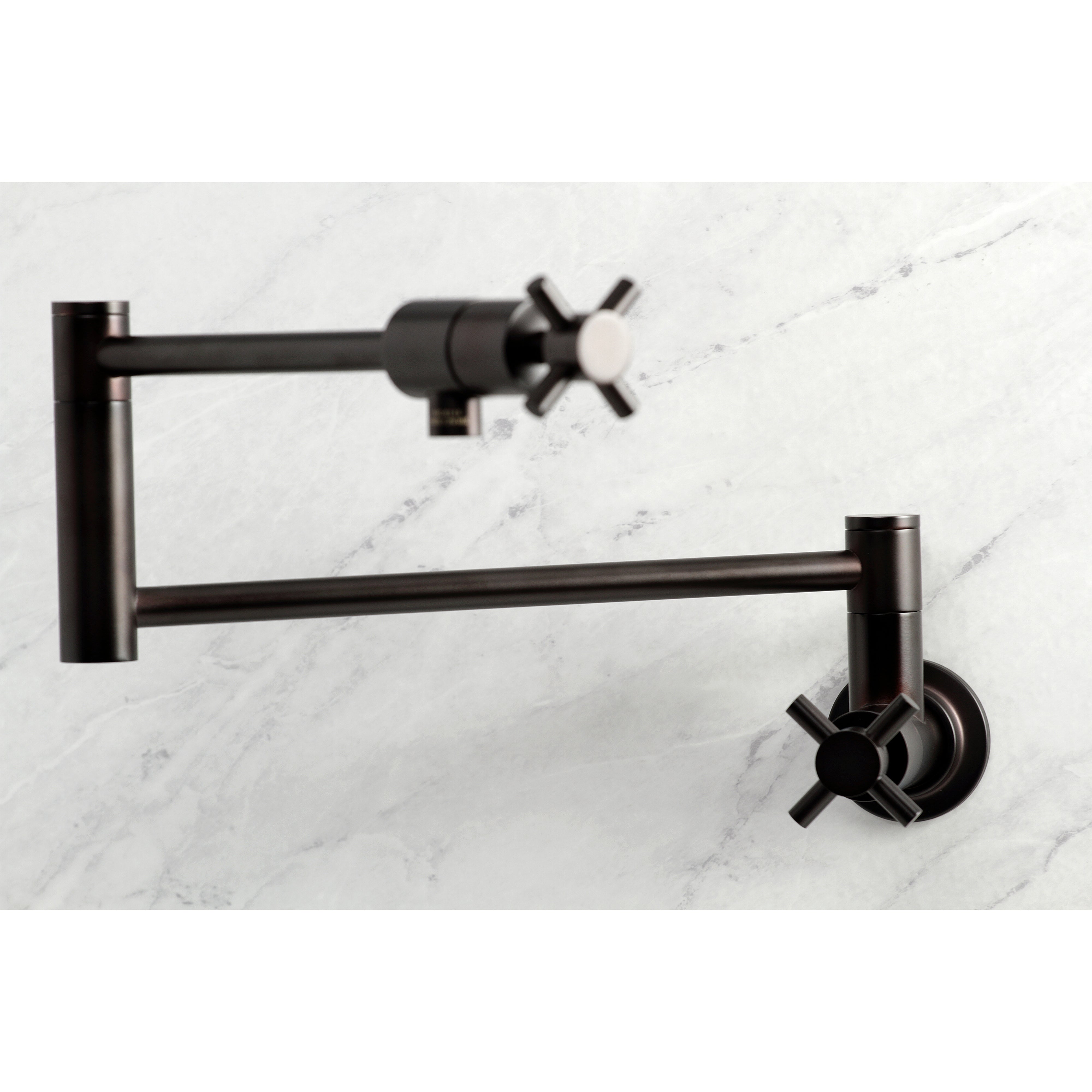 Kingston Brass KS4103DX Concord Wall Mount Pot Filler Faucet, Antique Brass