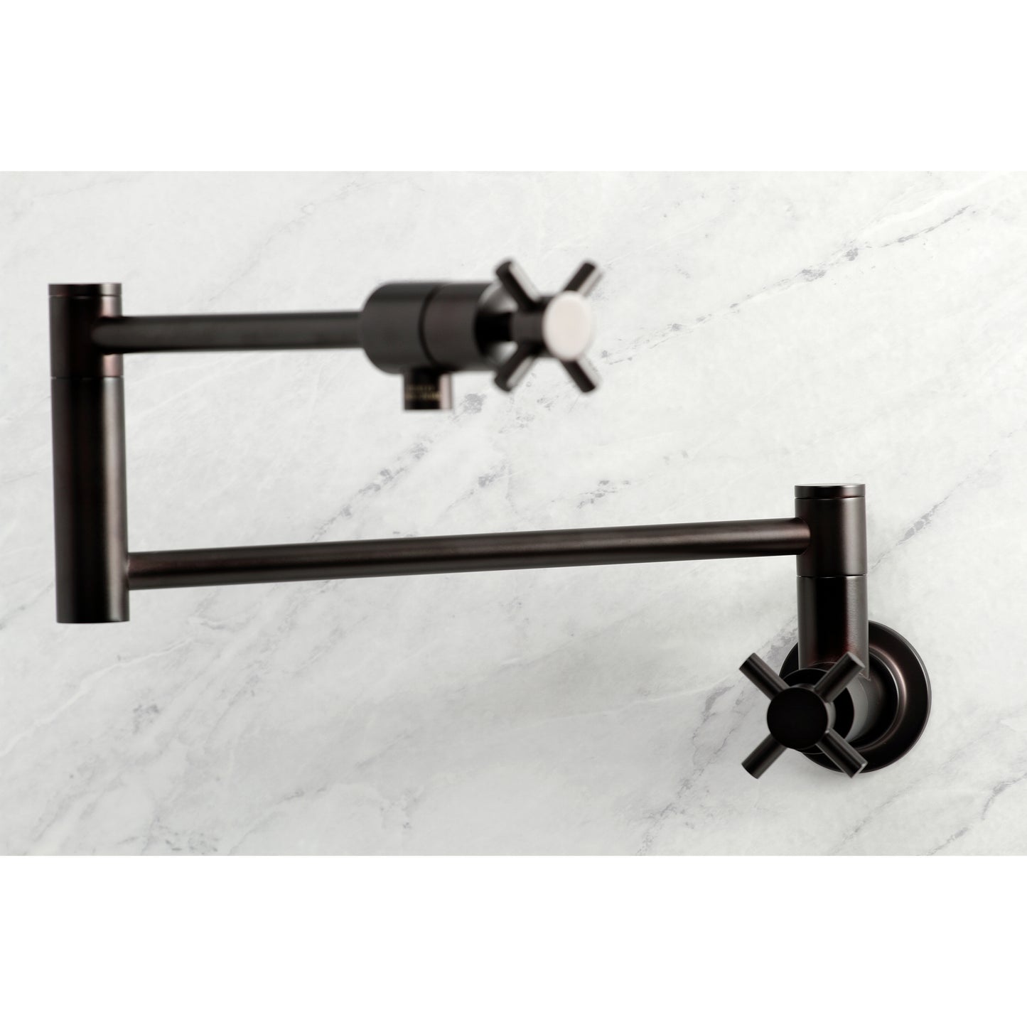 Kingston Brass KS4103DX Concord Wall Mount Pot Filler Faucet, Antique Brass