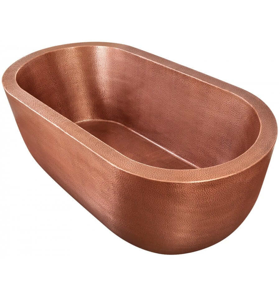 Thompson Cuitzeo Handcrafted Double Wall Antique Copper 14 Gauge bathtub showcasing luxury and elegant design.