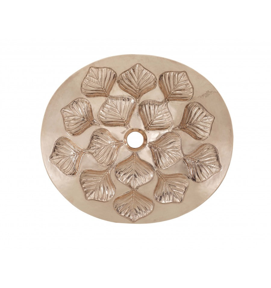 Thompson Puebla 19" Rose Gold Cordate Texture Oval Bathroom Sink - CASG-C - view 2