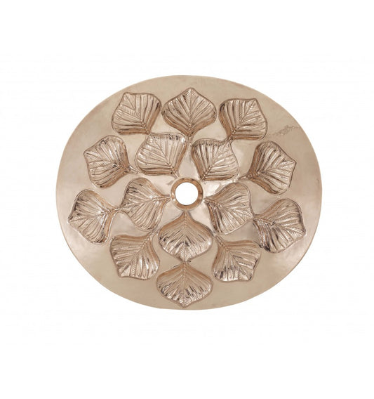 Thompson Puebla 19" Rose Gold Cordate Texture Oval Bathroom Sink - CASG-C - view 2