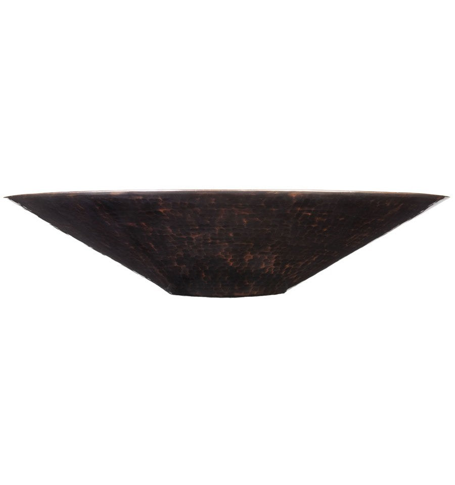 Thompson Puebla 19" Hammered Black Nickel Double Wall Oval Bathroom Sink - BRV-1916BLKN - view 2