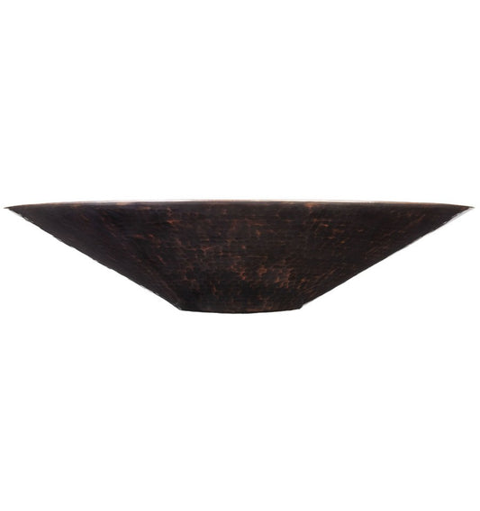 Thompson Puebla 19" Hammered Black Nickel Double Wall Oval Bathroom Sink - BRV-1916BLKN - view 2