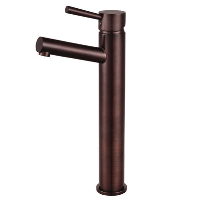 Fauceture LS8413DL Concord Single-Handle Vessel Sink Faucet, Brushed Brass, left side view showcasing the design.