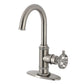 Kingston Brass KSD8503RKX Webb Single-Handle Bar Faucet with Knurled Handle, Antique Brass