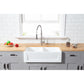 KINGSTON Brass Gourmetier 36" Solid Surface Farmhouse Kitchen Sink - Matte White