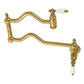 Kingston Brass KS2107PL Heritage Wall Mount Pot Filler Faucet, Brushed Brass with elegant swing arms design