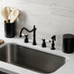 Kingston Brass KB1793BPLBS Bel-Air Double-Handle Widespread Kitchen Faucet with Brass Sprayer, Antique Brass
