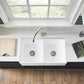 KINGSTON Brass Gourmetier 33" Solid Surface Kitchen Sink - Matte/Glossy White