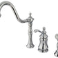 Kingston Brass KS7808TPLBS Templeton Single-Handle Widespread Kitchen Faucet with Brass Sprayer, Brushed Nickel