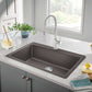 BLANCO Liven SILGRANIT 33" Super Single Dual Mount Kitchen Sink