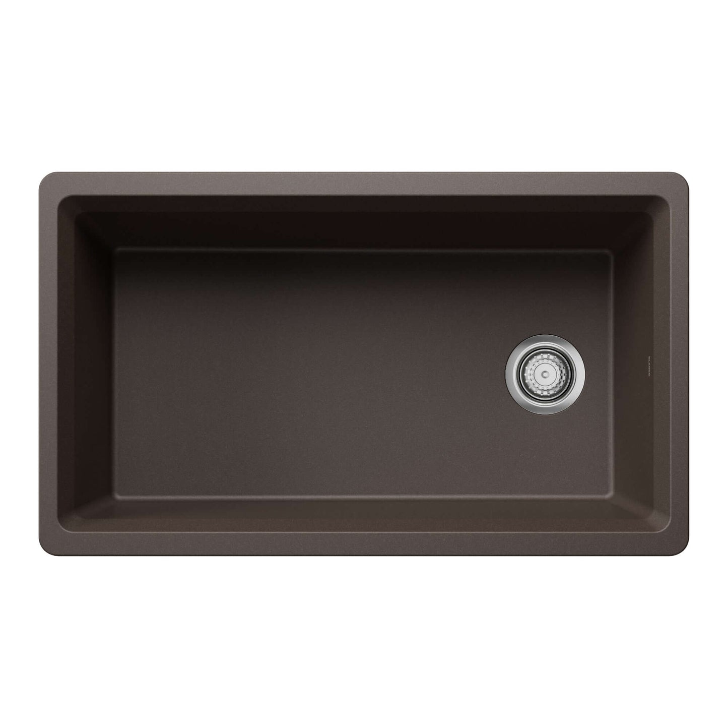 BLANCO Inteos SILGRANIT 33" Single Bowl Reversible Undermount Workstation Kitchen Sink in dark color