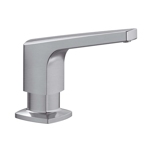 BLANCO Rivana Soap Dispenser in sleek stainless steel design for modern kitchens.