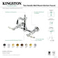 Kingston KS2443BPL Bel-Air Two-Handle Wall Mount Bridge Kitchen Faucet, Antique Brass, showcasing solid brass construction.