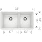 BLANCO Precis SILGRANIT 33" 60/40 Double Bowl Undermount Kitchen Sink