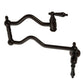 Kingston Brass KS2107AL Heritage Wall Mount Pot Filler Faucet, Brushed Brass in oil rubbed bronze finish.