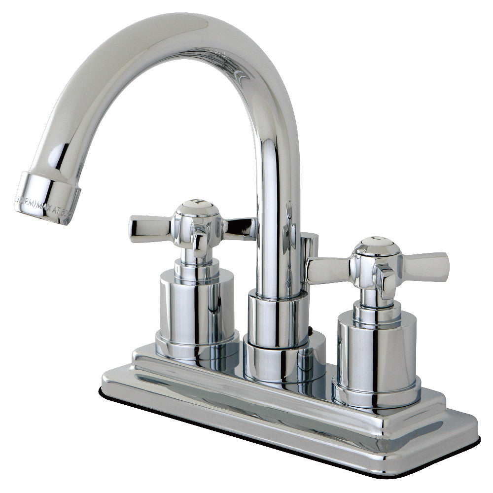 Kingston Brass KS8668ZX Millennium Double-Handle 4" Centerset Bathroom Faucet with Brass Pop-Up, Brushed Nickel