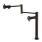 Kingston Brass KS4703CG Fuller Deck Mount Pot Filler Faucet, Antique Brass with foldable swing arms