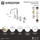 Kingston KS8287DLBS Concord Bridge Kitchen Faucet with Brass Sprayer, Brushed Brass, sleek design and brass construction.