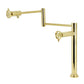 Kingston Brass KS4703RKZ Wendell Deck Mount Pot Filler Faucet with Knurled Handle, Antique Brass