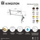 Kingston Brass KS4103CML Manhattan Wall Mount Pot Filler Faucet, Antique Brass specifications and features diagram.