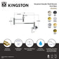 Kingston Brass KS8103KNL Convergent Wall Mount Pot Filler Faucet with Knurled Handle, Antique Brass design and features