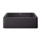 BLANCO Ikon SILGRANIT 33" Single Bowl Apron-Front Farmhouse Sink in stylish black finish.