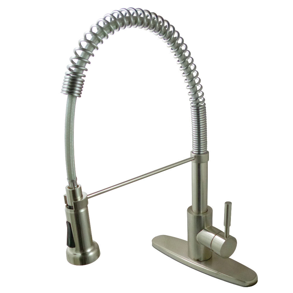Gourmetier GSY8887DL Concord Single-Handle Deck-Mount Pre-Rinse Kitchen Faucet, Brushed Brass