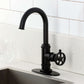 Kingston Brass KSD8503RKZ Wendell Single-Handle Bar Faucet with Knurled Handle, Antique Brass
