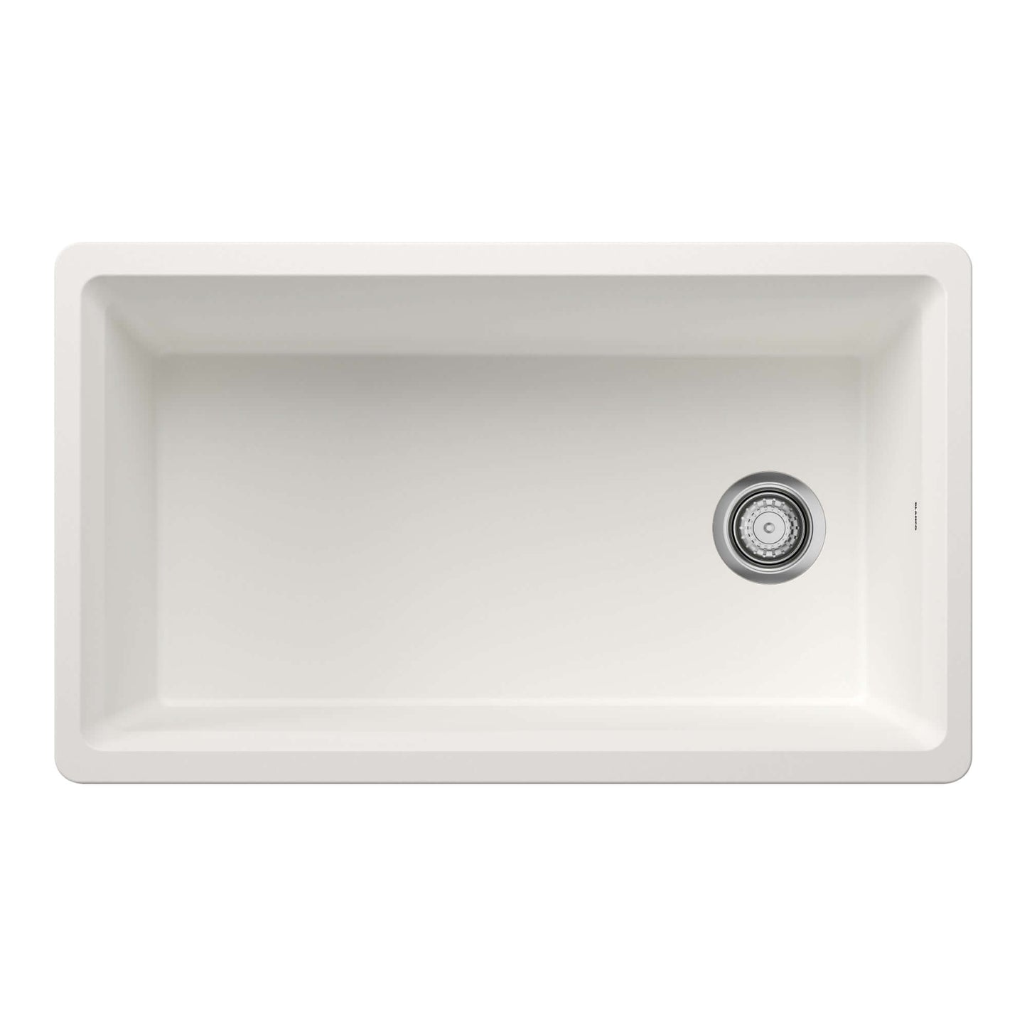 BLANCO Inteos SILGRANIT 33" Single Bowl Reversible Undermount Workstation Kitchen Sink with precision drainage.