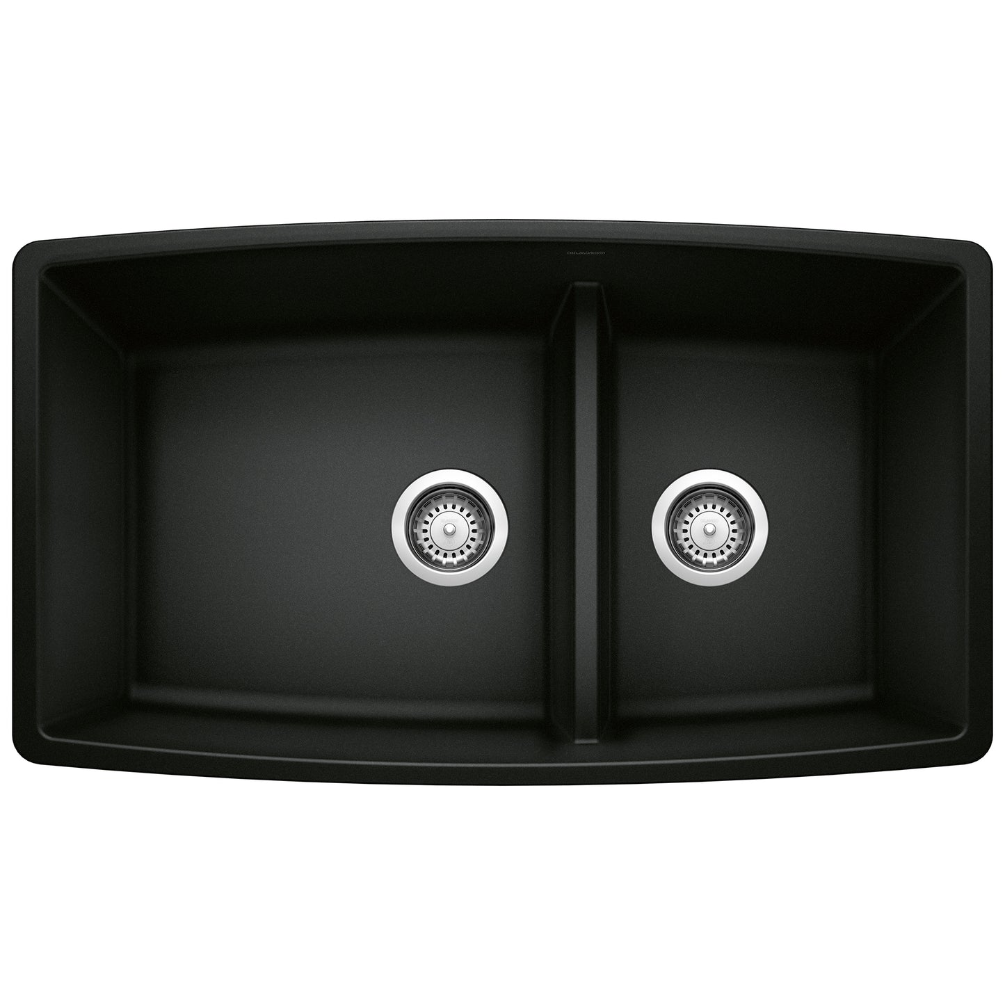 BLANCO Performa SILGRANIT 33" 60/40 Double Bowl Undermount Kitchen Sink with Low Divide top view