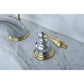 KINGSTON Brass Victorian Widespread Bathroom Faucet - Polished Chrome/Polished Brass