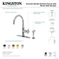 Kingston Brass KS2433RKX Webb Single-Handle Kitchen Faucet with Knurled Handle and Brass Side Sprayer, Antique Brass