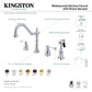Kingston Brass KB1793BLBS Heritage Double-Handle Widespread Kitchen Faucet with Brass Sprayer, Antique Brass