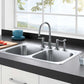 KINGSTON Brass Gourmetier 33" Double Bowl Kitchen Sink - Brushed