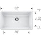 BLANCO Precis SILGRANIT 32" Super Single Undermount Kitchen Sink
