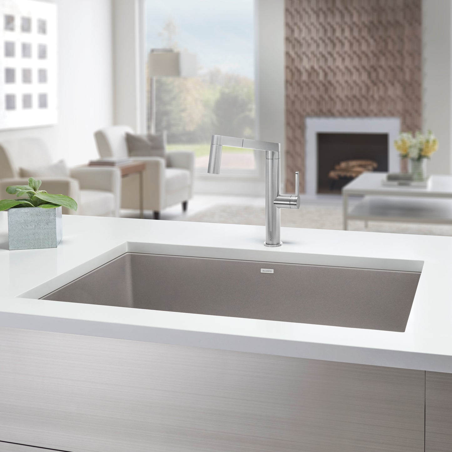 BLANCO Precis SILGRANIT 32" Super Single Undermount Kitchen Sink