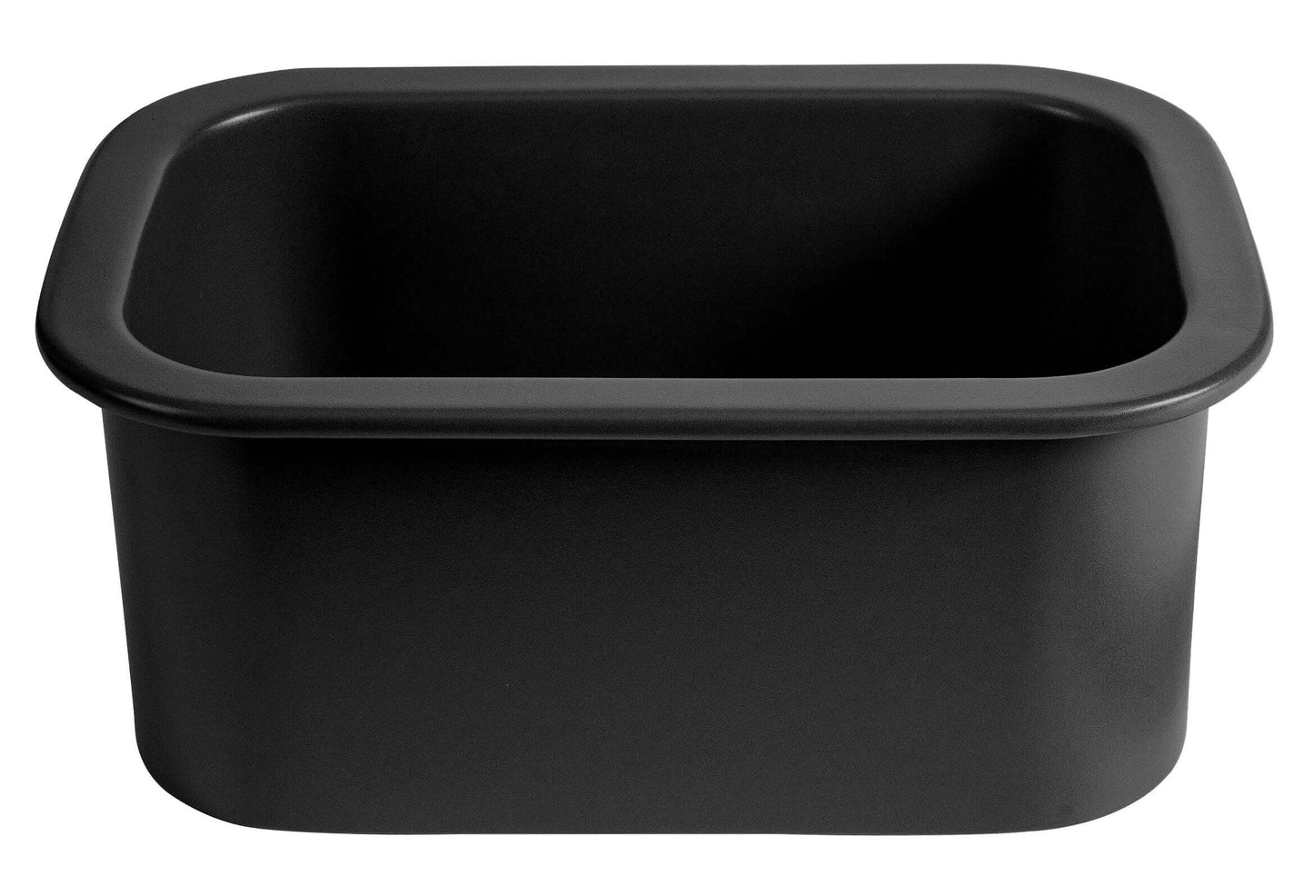 Alfi 13" x 19" Dual Mount Fireclay Prep Sink - ABF1319UD in matte black finish, ideal for kitchen prep.