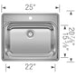 BLANCO Essential 25" Single Bowl Drop-In Stainless Steel Laundry Sink - 1 Hole