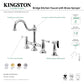 Kingston KS3798BLBS Restoration Bridge Kitchen Faucet with Brass Sprayer, Brushed Nickel