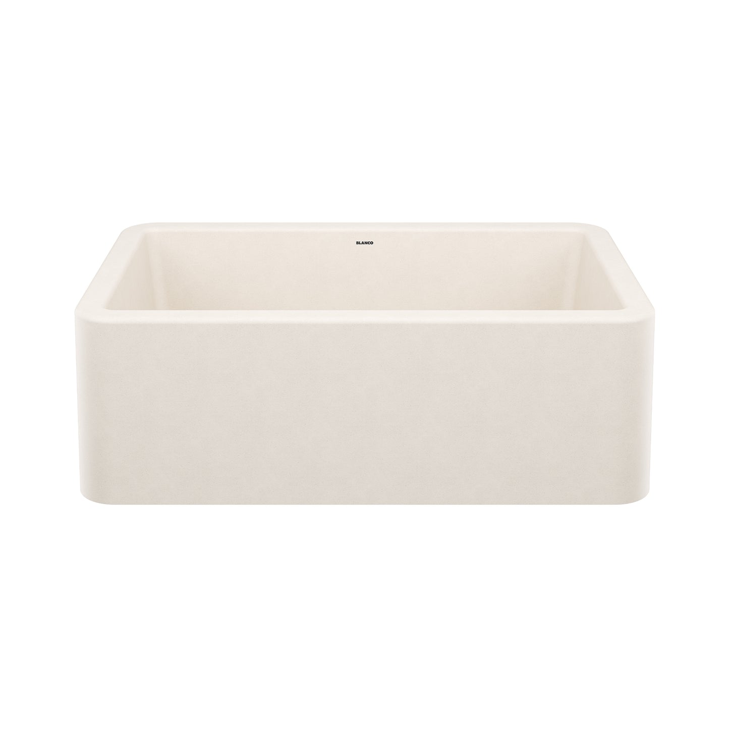 BLANCO Ikon SILGRANIT 30" Single Bowl Apron-Front Farmhouse Sink in a modern kitchen setting.