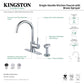 Kingston Brass LS8578DLBS Concord Single-Handle Kitchen Faucet with Brass Side Sprayer, Brushed Nickel