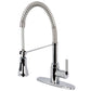 Gourmetier GSY8878CTL Continental Single-Handle Deck-Mount Pre-Rinse Kitchen Faucet, Brushed Nickel with modern design.