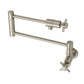 Kingston Brass KS4103DX Concord Wall Mount Pot Filler Faucet, Antique Brass with foldable swing arms.