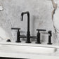 Kingston KS8287CMLBS Manhattan Bridge Kitchen Faucet with Brass Sprayer, Brushed Brass on a modern countertop.