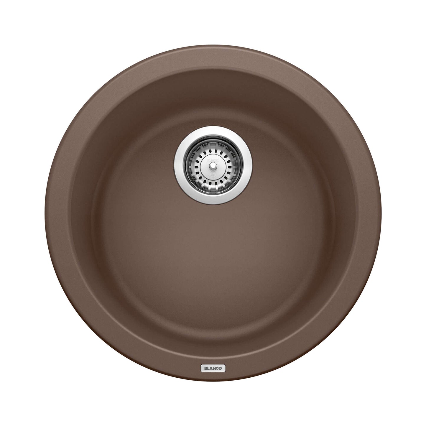 BLANCORONDO SILGRANIT 18" Dual Mount Bar Sink with a distinctive round design and sleek surface.