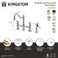 Kingston KS3277BPLBS Bel-Air Bridge Kitchen Faucet with Brass Sprayer, Brushed Brass